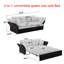 Canapé-lit convertible en velours 74,8 po-1647041394