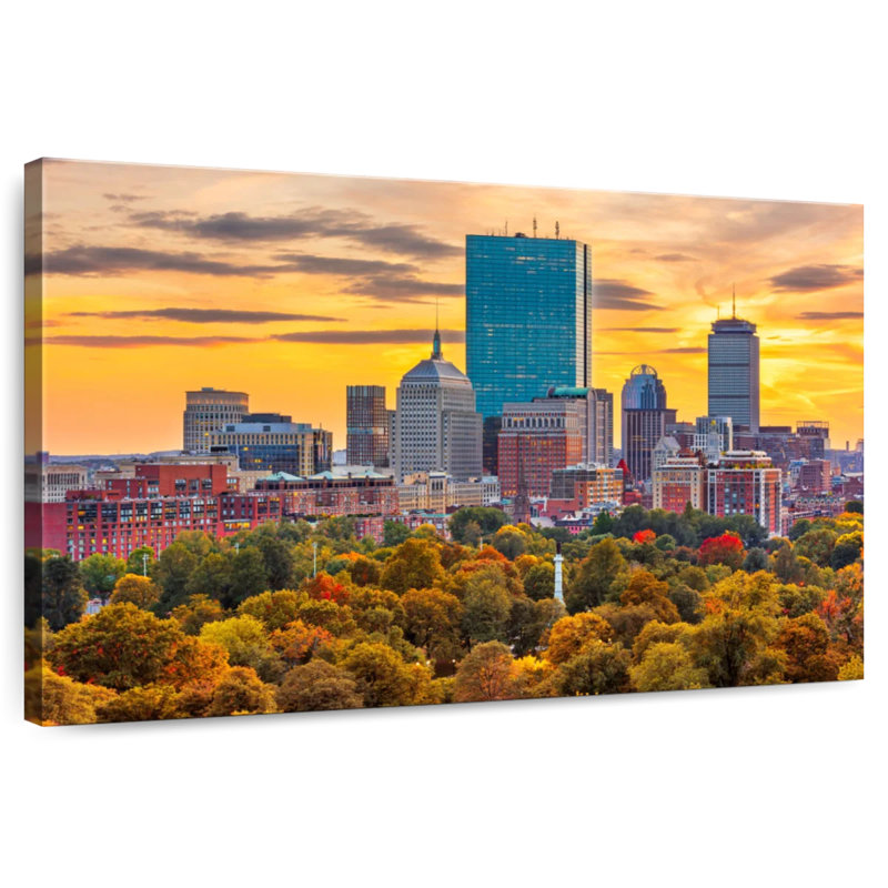Ravi Boston Autumn Sunset, H 8 po x l 12 po