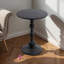 Table basse ronde 2 pièces, table d'appoint vintage en métal pour chambre, fini rouille - noir givré, revêtement