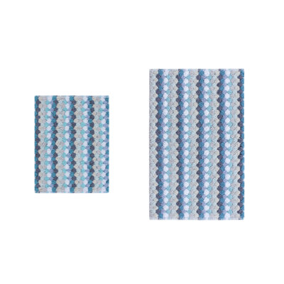 Macek 100% Cotton Extra Soft Bedroom Shag Carpet ,Water Absorbent Fast Dry Mat - 2PC Set