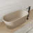 59 Inch Freestanding Outdoor Soaking Tub Solid Surface Concrete Terrazzo Bathtub