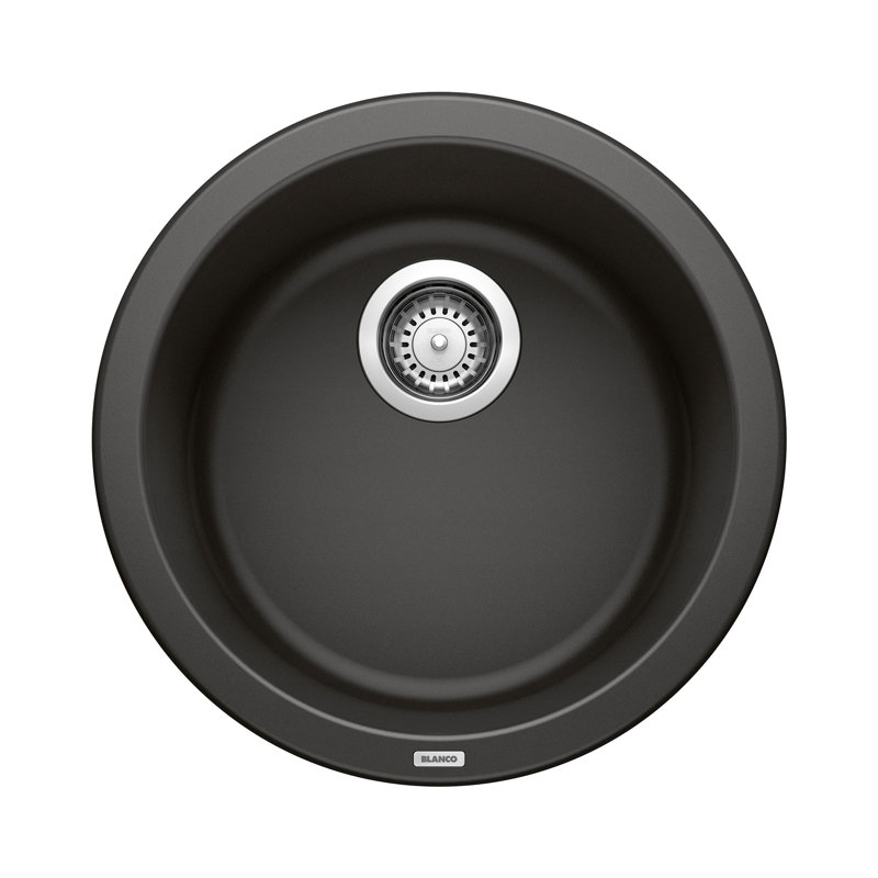 Rondo SILGRANIT 18" Dual Mount Bar Sink, Coal Black