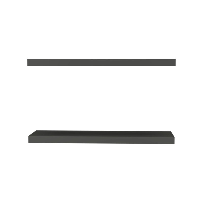 Grey Floating Shelf, 31.5 Inches Wide. Minimalist Style For Decor. Wall Mounted, Horizontal, Primary Living Space, Particle Board Matt Horizontal Living. Area,