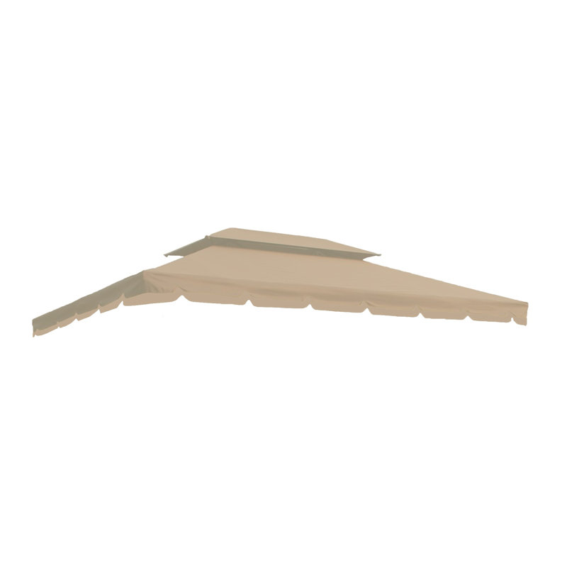 Outsunny Classic 10x13 Double-Tiered Gazebo Canopy - Beige Whisper