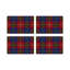 Tartan Vegan Leather Rectangle Pebble Placemat-351960969