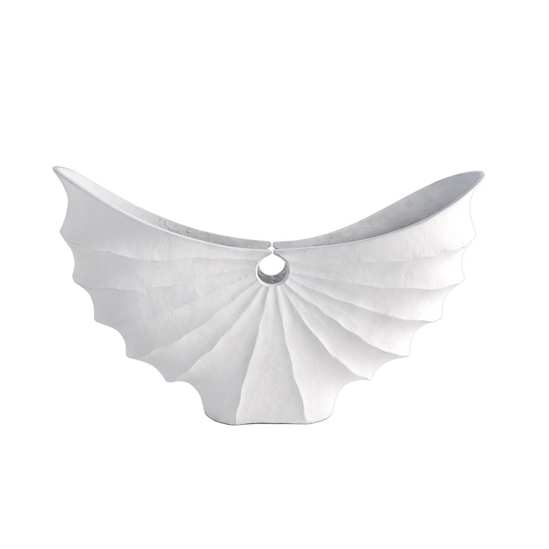 Atlantis Centerpiece-Matte White, 16" H x 6.5" W x 27" D