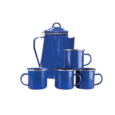 5 Piece Coffee Pot and Mug Set