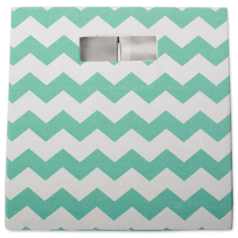 Cube en tissu de polyester, Aigue-marine, H 13 po x l 13 po x p 13 po