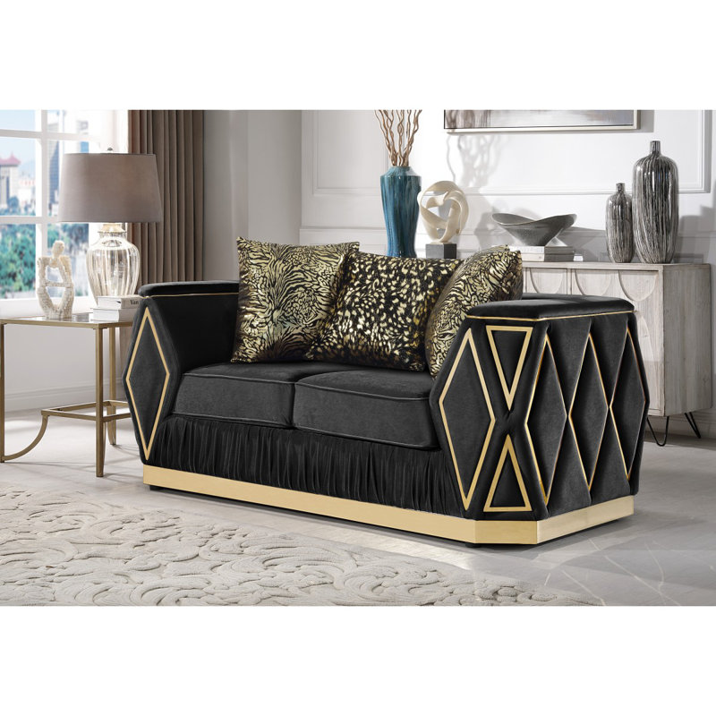 Causeuse Cavalli, Noir