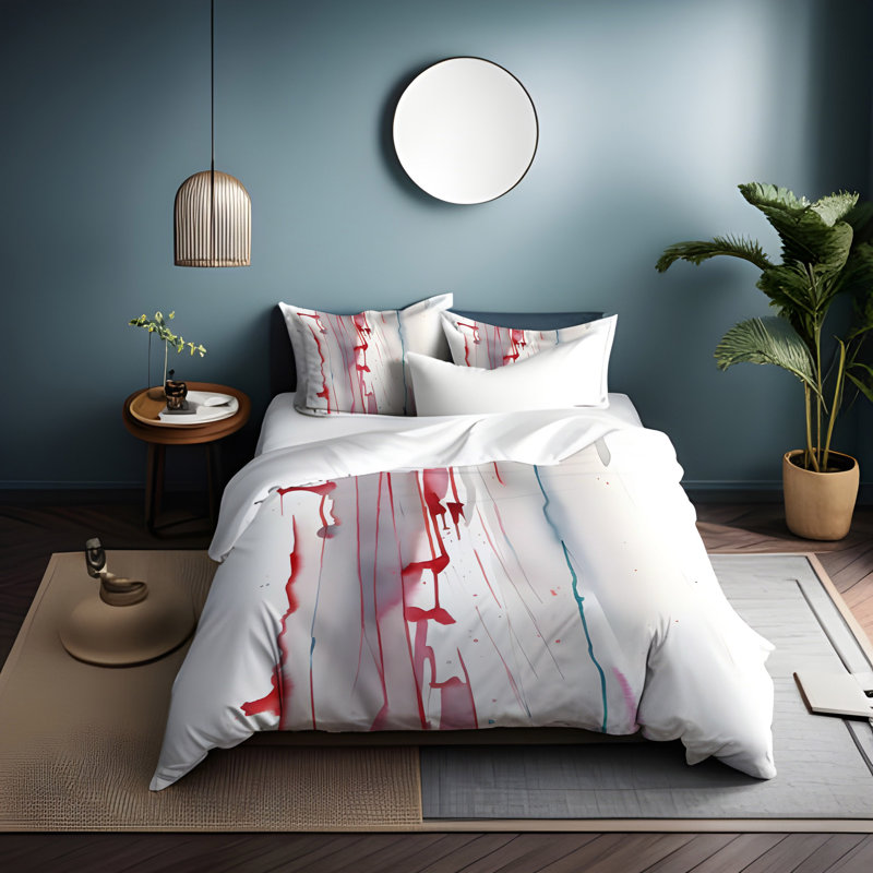 Abstract Duvet Cover, King Duvet Cover + 2 King Shams