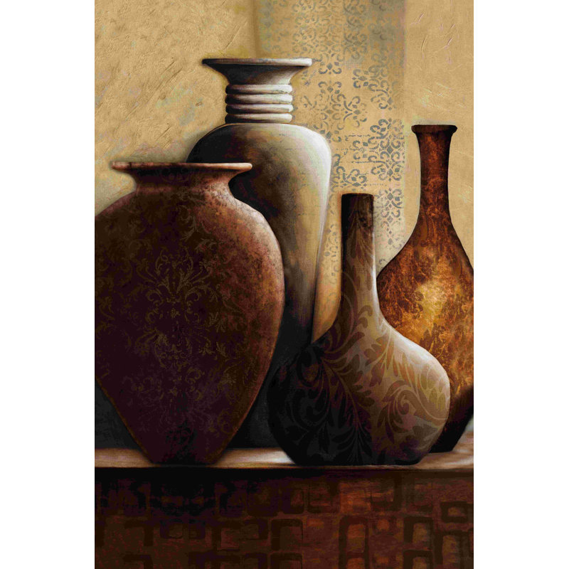 Decorative Jugs 2 - peinture sur toile tendue, H 18 po x l 12 po