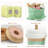 17-Piece Wooden Bakery Food Playset with Pastries, Coffee and Shopping Bag for Pretend Kitchen and Cafe Play