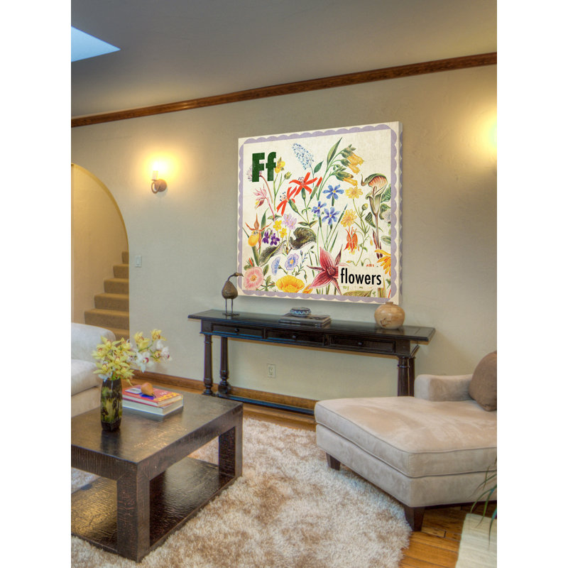 «Flowers», reproduction sur toile tendue, H 48 po x l 48 po x P 1,5 po