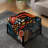 Eclectic Multicolor Ink Carnival - Eclectic Square Ottoman