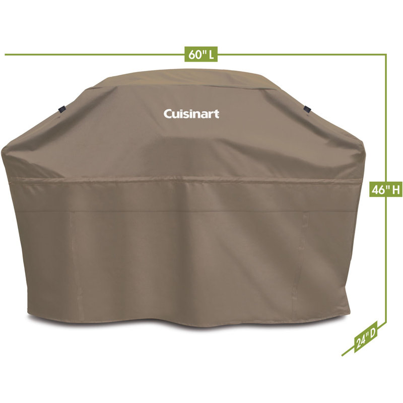 Cuisinart Heavy Duty Rectangular Grill Cover, Black, 46"H x 60"W x 24"D