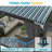 Aluminum 10' x 12' Pergola with Curtains & Netting, Outdoor Pergola with Adjustable Louvers & Hidden Drainage, Heavy-Duty Metal Louvered Pergola for Backyard, Poolside, Dark Gray-136156840