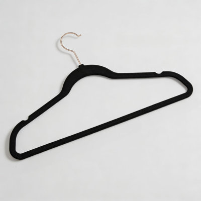 Paquet de 50 cintres en velours de qualité supérieure, cintres anti-dérapants robustes avec crochets pivotants à 360 degrés, conception peu encombrante pour une organisation maximale de votre garde-robe
