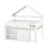 Full Size Loft Bed With Canopy Roof And Storage Cabinet-120473665