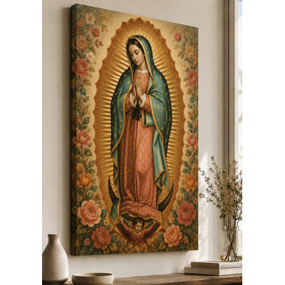 Grande reproduction d'art sur toile 24 x 36 pouces, décoration de la Foi pour chambre de prière, décoration spirituelle, prête à accrocher