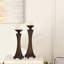 Porte-bougie "Kayan" de 15,75 po et 17,5 po de hauteur, finition rustique bronze (ensemble de 2)