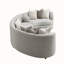 Canapé modulaire Ivria Grey Boucle avec 9 coussins