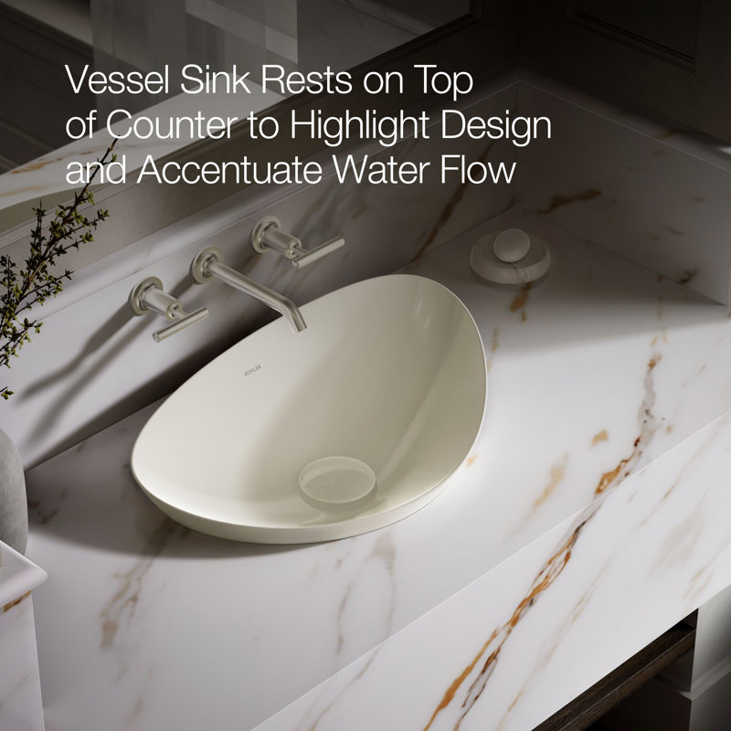 Veil® Small Vessel No Overflow, Biscuit