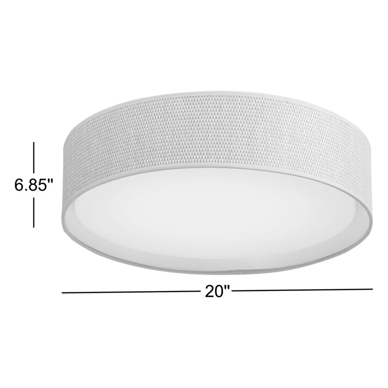Jessalyn LED Flush Mount, Oatmeal Linen