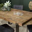 Mccloskey Teak Rectangular Wood Top Dining Table with Iron Base