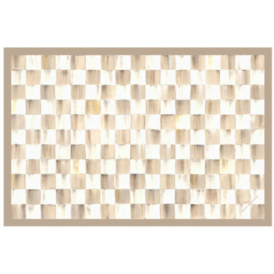 Mocha Check Floor Mat