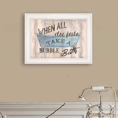 «Take a Bubble Bath», art mural encadré pour le salon, impression murale par Debbie DeWitt