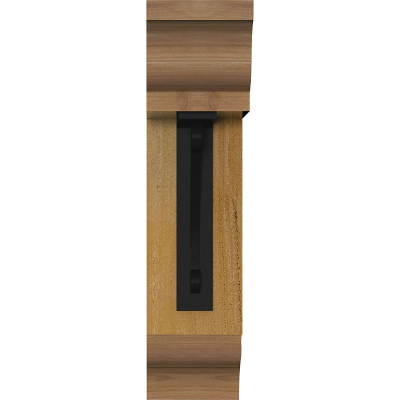 Support traditionnel en fer 4 po Legacy, H 18 po x P 15 1/2 po, Cèdre rouge de l'Ouest l 4 po x T 4 po (sciage br