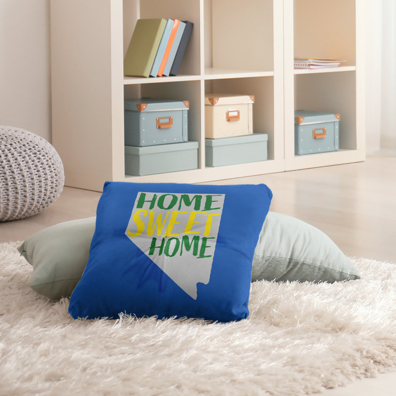 Coussin de sol touffeté home, 30 po x 30 po, Bleu / Gris, Nevada