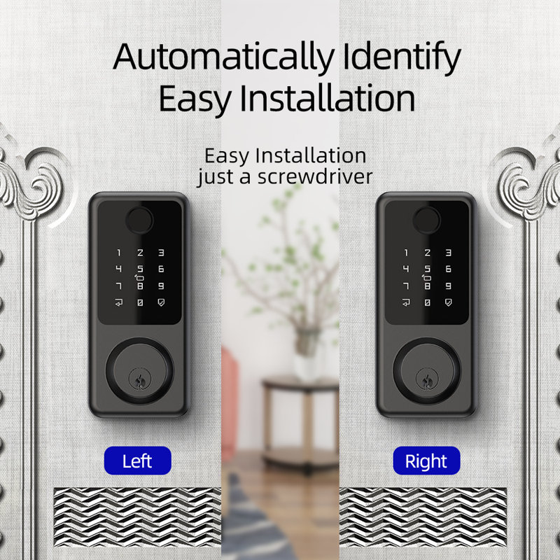 Serrure de porte intelligente pour pêne dormant électronique avec Bluetooth