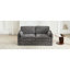 Surdimensionné gris, double coussin, revêtement en chenille pour le confort 68,1 po double couche gris, chenille, maison élégante-67329513