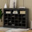 Sleek Design 24 Shoe Cubby Console, Modern Shoe Cabinet With Curved Base-115069468