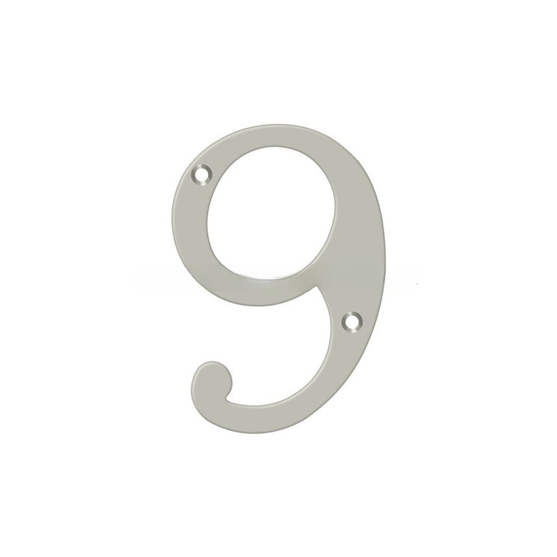 Chiffres de 4 po Deltana, Nickel brossé, 9