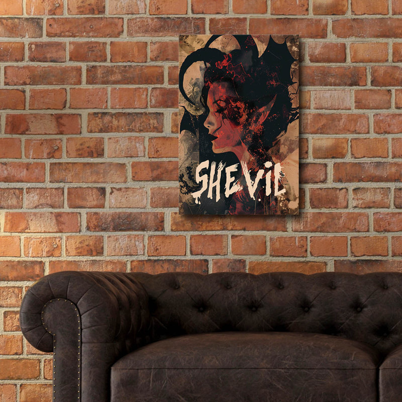 Art mural en verre Winston Porter «Shevil» par Andreas Magnusson, H 24 po x l 16 po x P 0,2 po