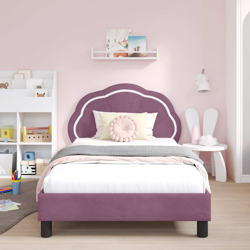 Bed Frame, European Single (90 x 200 cm), Purple