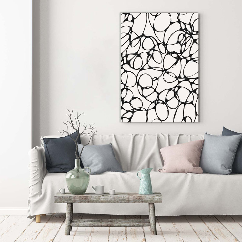 Chaotic Circles - Wrapped Canvas Print