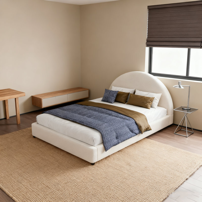 Structure de lit tapissier Modern Boucle, Grand lit