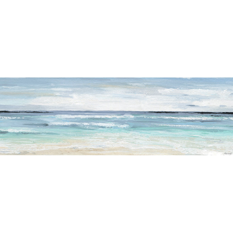 Large Blue and White Coastal Canvas Landscape Art