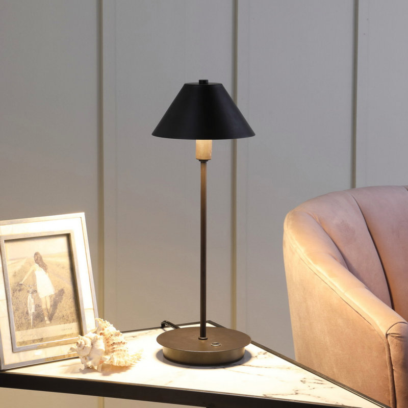 17.5" Rowan Powder  G-9 Table Lamp, Multicolor