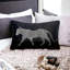 Housse de coussin réversible en velours à imprimé animal