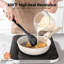 Cuillères en silicone résistantes à la chaleur de 600 ° F: cuillère de cuisine solide et rainurée en U 13,3 po U-Taste, long ustensile en caoutchouc antiadhésif, robuste pour mélanger, servir, remuer, frire, égoutter (noir, 2 pièces)-131284968