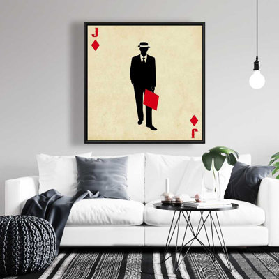 Jack of Diamonds - Framed Canvas for Cave Home Decor
