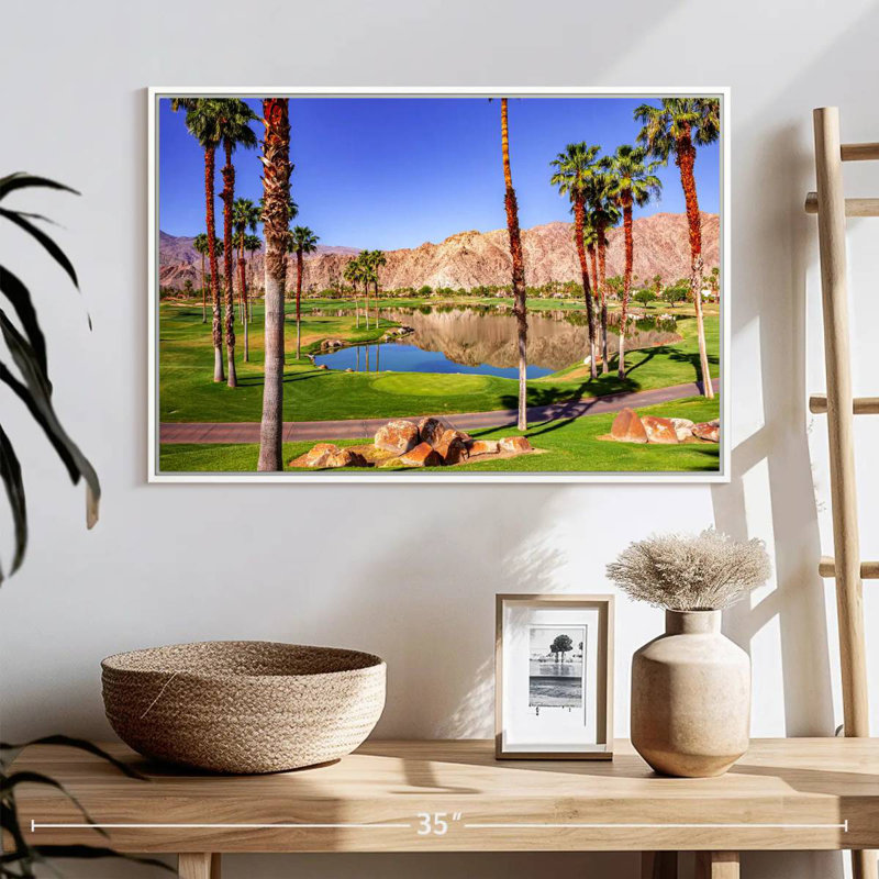 Parcours de golf La Quinta, 25 po x 17 po, Cadre flottant blanc