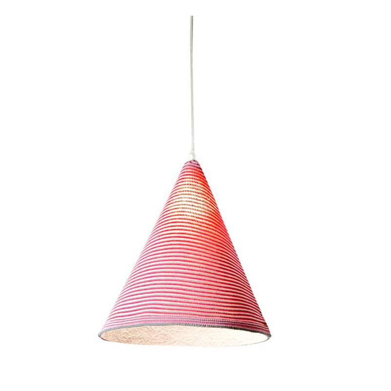 Jazz 1 - Light Chrome Cone Pendant, Red