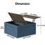 Bork Square Coffee Table For Living Room - 3 Colors Available (Black/Blue/White)-341376278