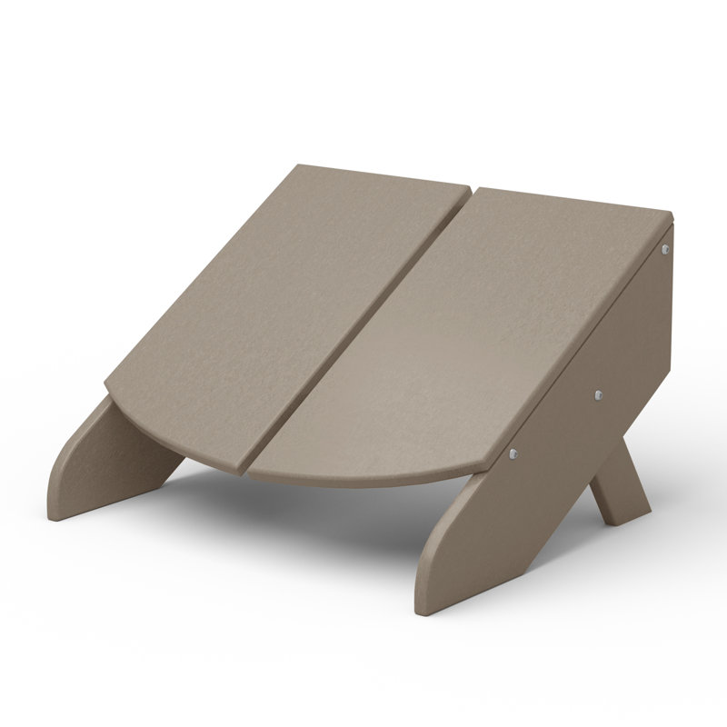Repose-pieds moderne en poly, Bois patiné