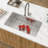 Stainless Steel 19" W Undermount Kitchen Sink with Sink Grid-98457800
